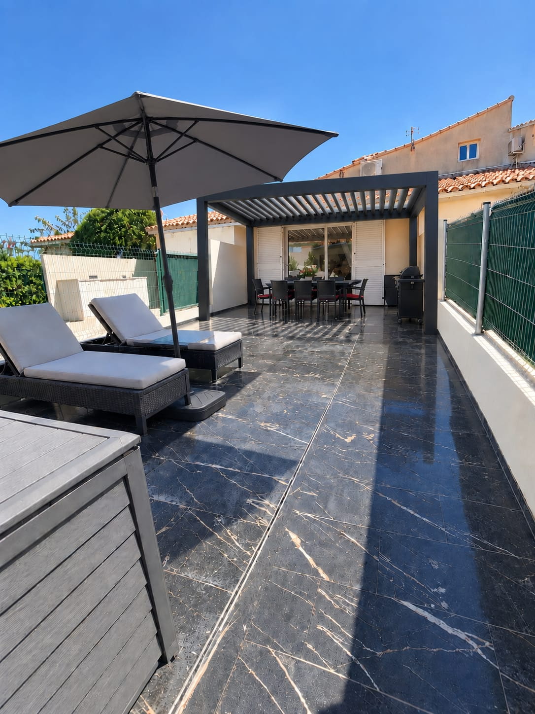 Terrasse de la mini-villa à Borgo